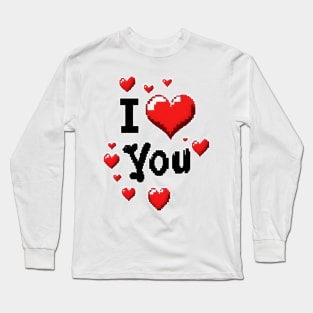 I love you figure with heart Long Sleeve T-Shirt